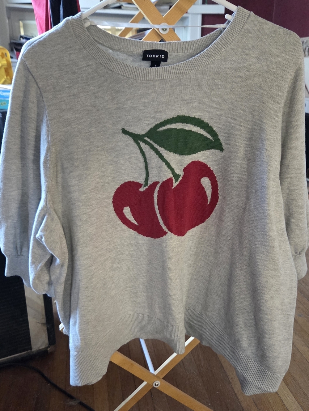 TORRID Cherry Short Sleeve Crop Top